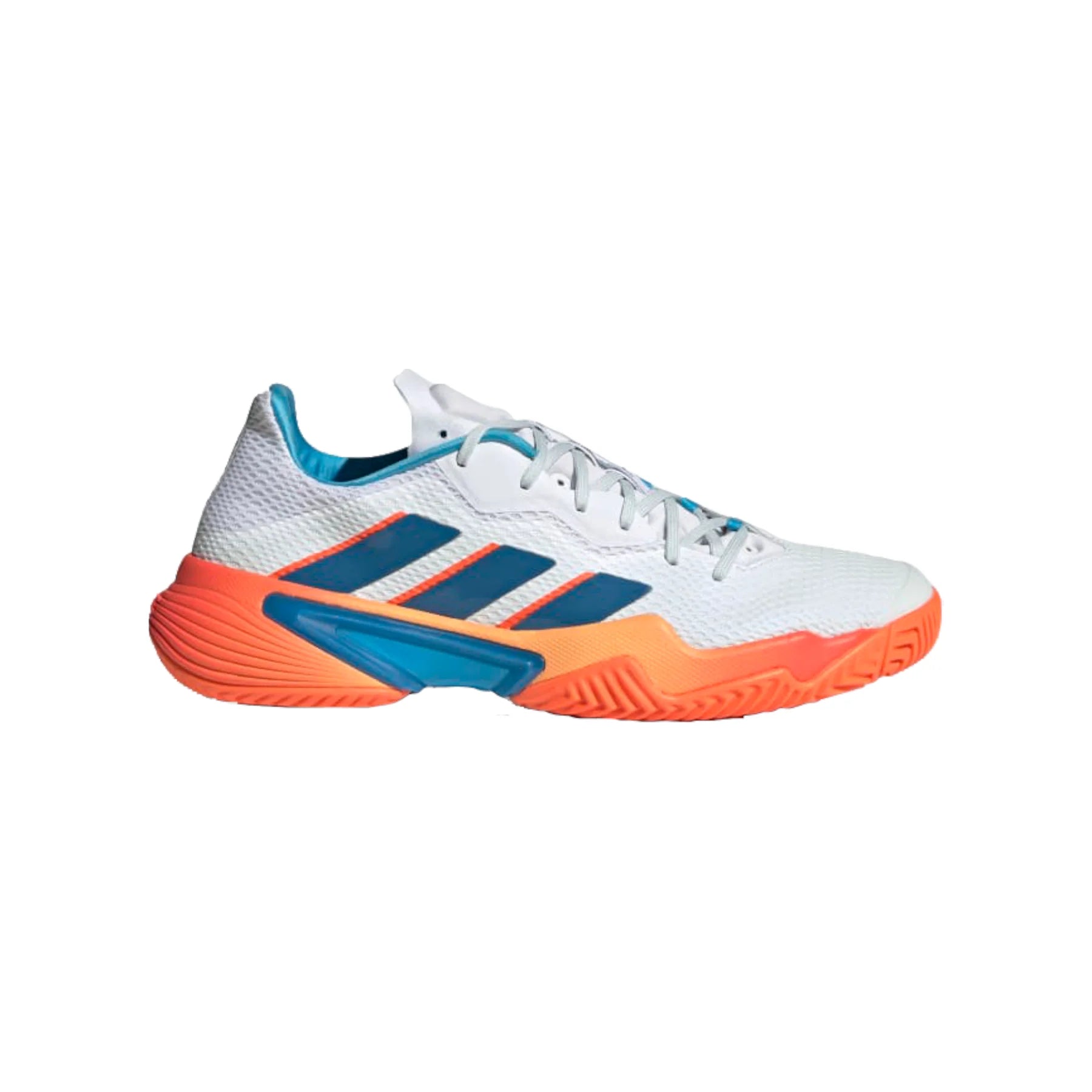 Tenis Adidas Barricade M Blanco Naranja Sportenis