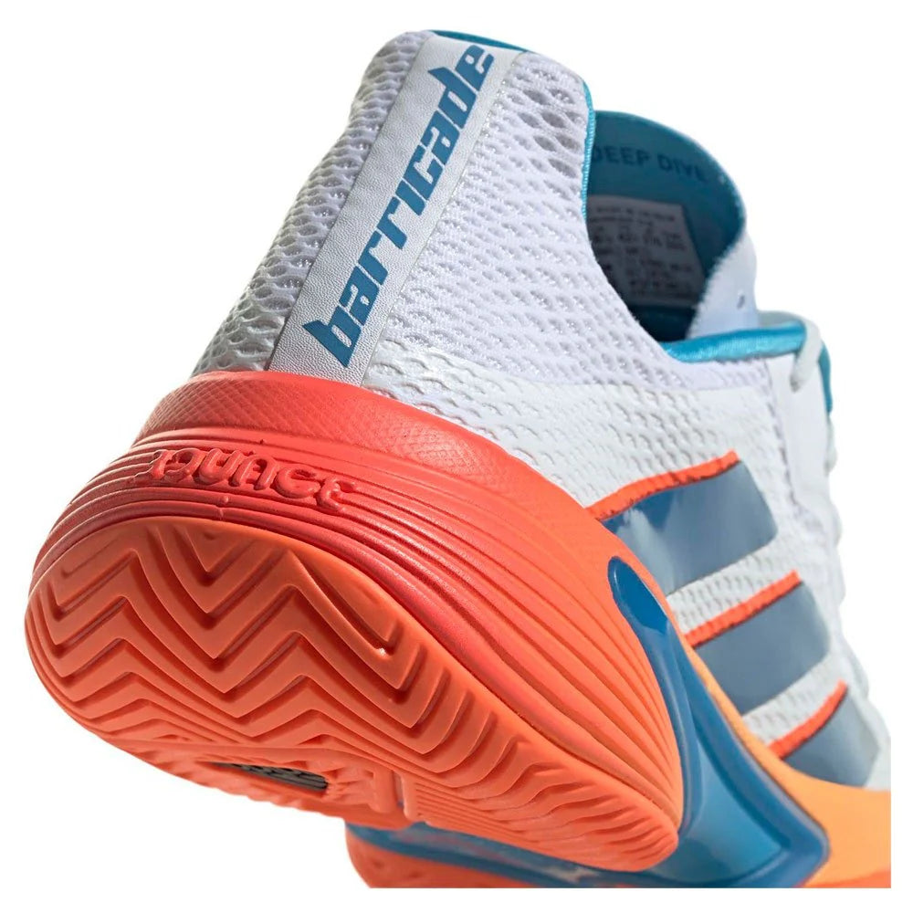 Tenis Adidas Barricade M (Blanco/Naranja)