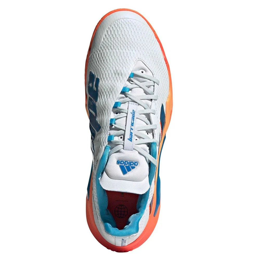 Tenis Adidas Barricade M (Blanco/Naranja)