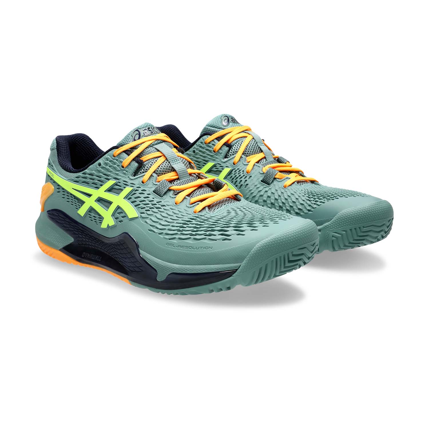 Gel Resolution 9 Padel (Celadon/Safety Yellow)