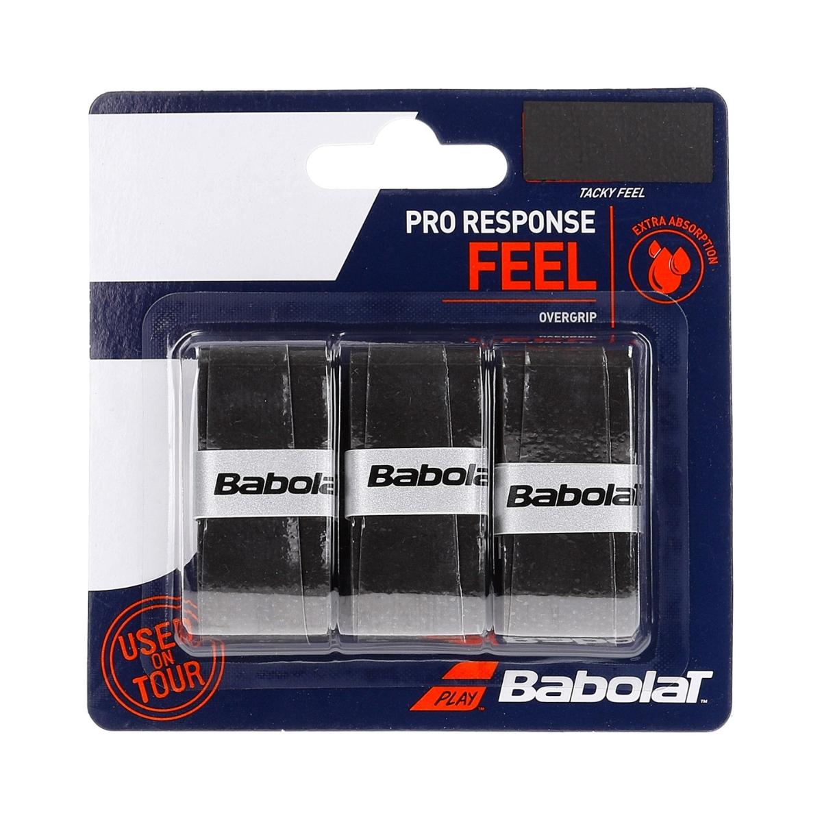 Overgrip Babolat Pro Response Feel x3 Negro